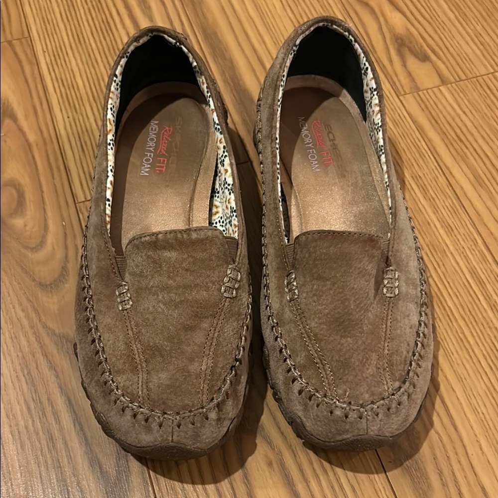 Skechers Brown Moccasin Style Flats